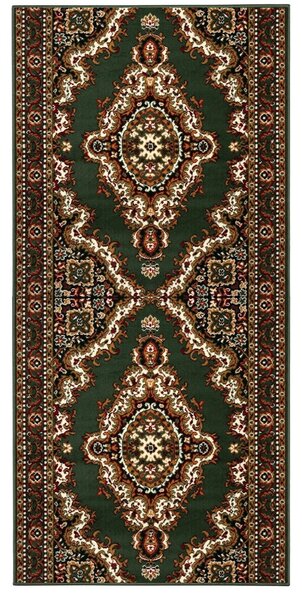 Alfa Carpets , Behúň na mieru TEHERAN T-102 green, šíre 100 cm, zelená, chodba / predsieň