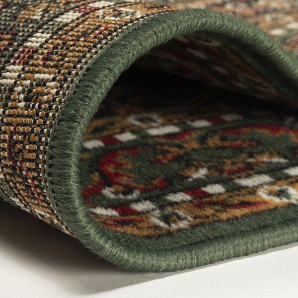 Alfa Carpets , Behúň na mieru TEHERAN T-102 green, šíre 100 cm, zelená, chodba / predsieň