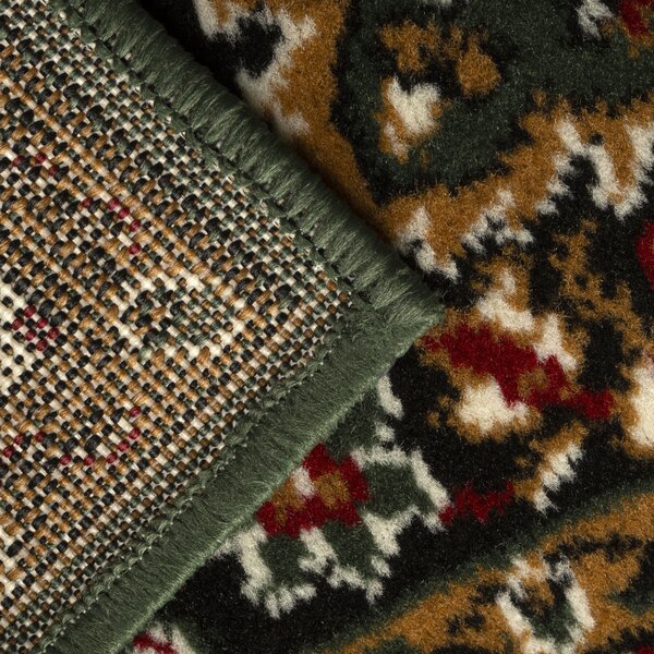 Alfa Carpets , Behúň na mieru TEHERAN T-102 green, šíre 100 cm, zelená, chodba / predsieň
