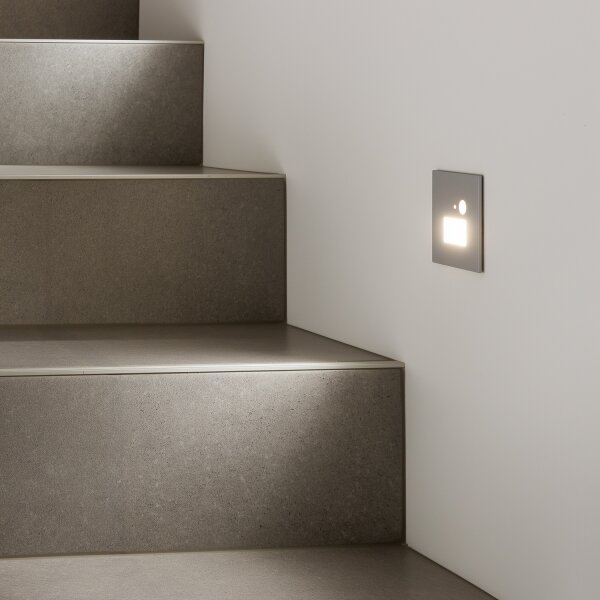 LED Schodiskové svietidlo so snímačom pohybu LED/1,5W/230V 3000/4000/6000K sivá