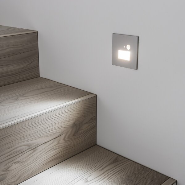 LED Schodiskové svietidlo so snímačom pohybu LED/1,5W/230V 3000/4000/6000K sivá
