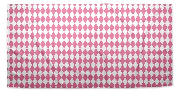 Sablio Uterák Ružovo-biele kosoštvorce - 30x50 cm