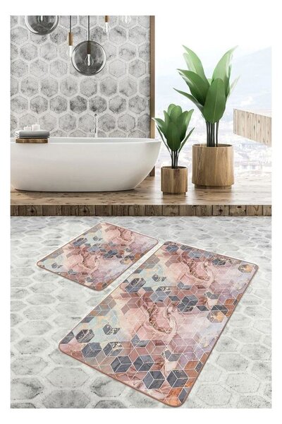 Zamatové kúpeľňové predložky v súprave 2 ks 60x100 cm – Mila Home