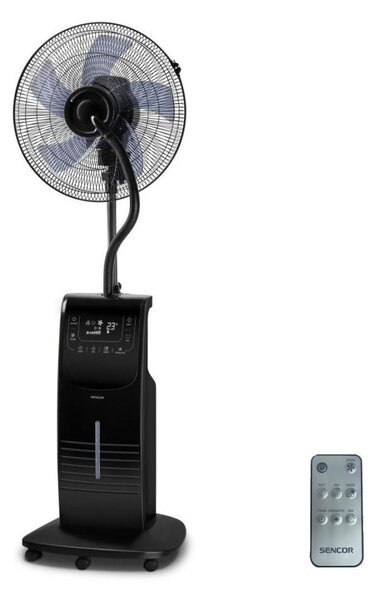 Sencor-Ochladzovač vzduchu s rozprašovačom vody 90W/230V čierna + diaľkové ovládanie