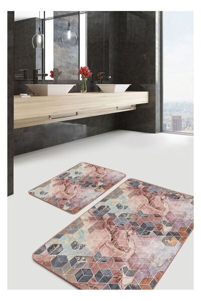 Zamatové kúpeľňové predložky v súprave 2 ks 60x100 cm – Mila Home