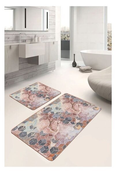 Zamatové kúpeľňové predložky v súprave 2 ks 60x100 cm – Mila Home