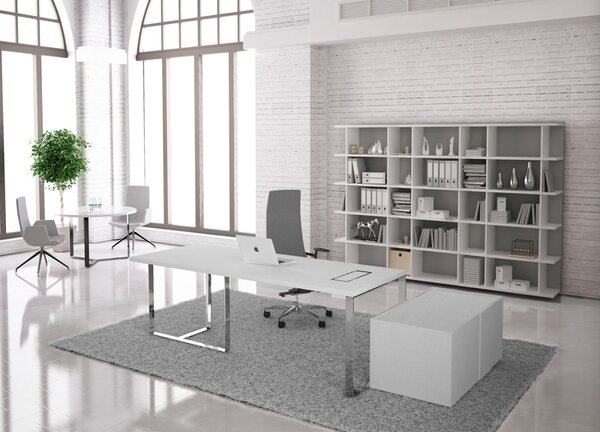NARBUTAS - Kancelársky stôl PLANA 220x90x75 s odkladacím panelom na ľavej strane