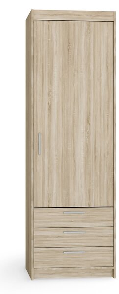 Úzka šatníková skriňa Elenas 60 x 190 x 53 cm - dub sonoma
