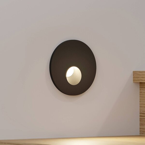 Arcchio Vexi LED vstavané svietidlo CCT čierne Ø 7,5 cm
