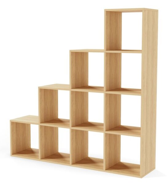 MIADOMODO Stupňovitý regál veľký, voľne stojaci, Sonoma
