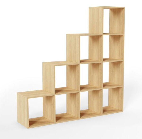 MIADOMODO Stupňovitý regál veľký, voľne stojaci, Sonoma