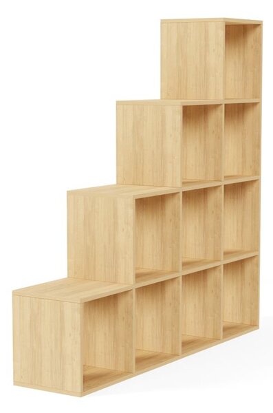 MIADOMODO Stupňovitý regál veľký, voľne stojaci, Sonoma