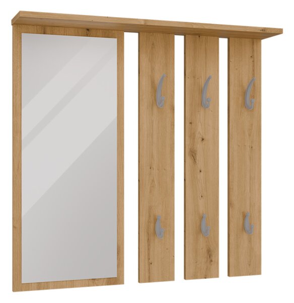 NovýNábytok.sk Vešiakový panel Oasis 1 (dub artisan) (so zrkadlom). Akcia -24%. Vlastná spoľahlivá doprava až k Vám domov. 1132562