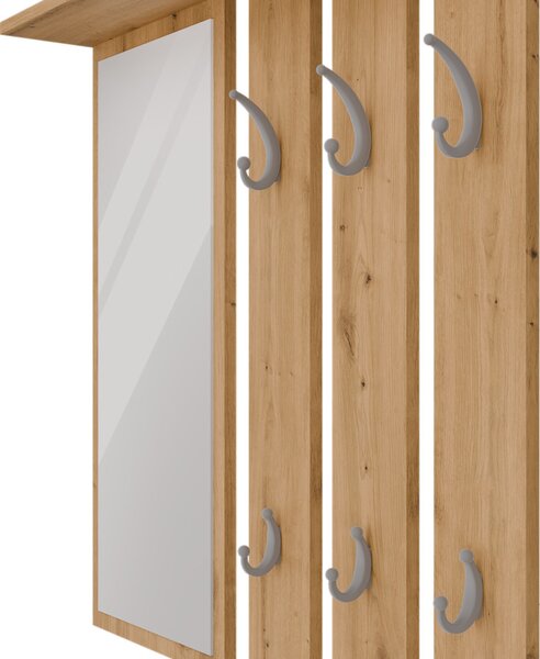 NovýNábytok.sk Vešiakový panel Oasis 1 (dub artisan) (so zrkadlom). Akcia -24%. Vlastná spoľahlivá doprava až k Vám domov. 1132562