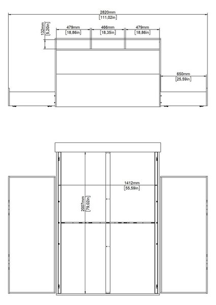 Dvojlôžková posteľ v dekore duba s úložným priestorom bez roštu 140x200 cm v prírodnej farbe Ikast – Tvilum
