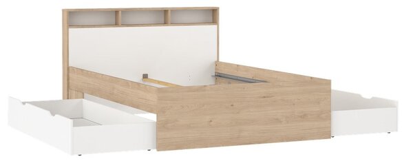 Dvojlôžková posteľ v dekore duba s úložným priestorom bez roštu 140x200 cm v prírodnej farbe Ikast – Tvilum