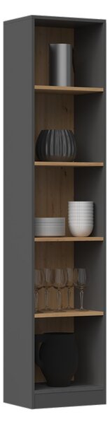 NovýNábytok.sk Regál Refarencios 2 (antracit + dub artisan). Akcia -20%. Vlastná spoľahlivá doprava až k Vám domov. 1132612
