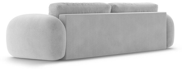 Svetlosivá zamatová rozkladacia/s úložným priestorom pohovka 262 cm Tonale – Cosmopolitan Design