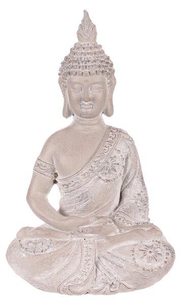 Autronic - Buddha - soška z polyresinu, šedá - KEO060