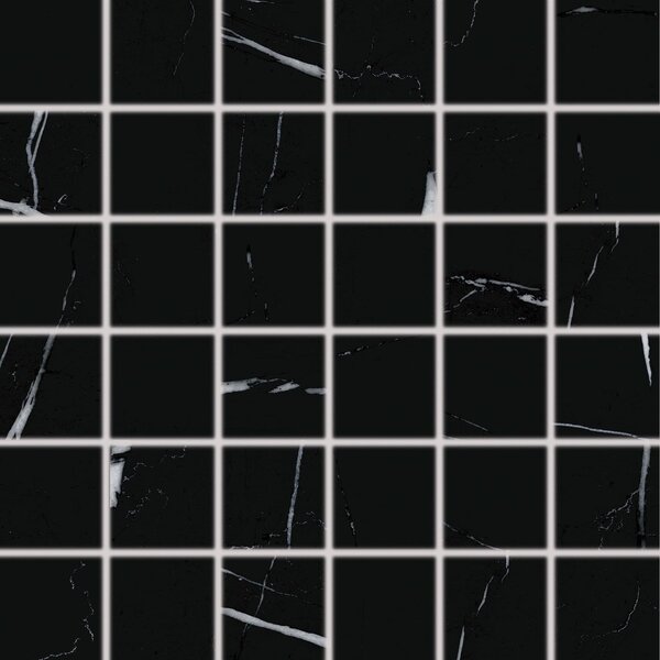 Mozaika Rako Flash čierna 30x30 cm mat DDM06833.1