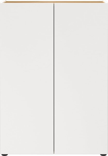 Biela skrinka v dekore duba 74x105x33 cm Alviano – Germania