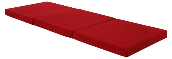 KONDELA Skladací matrac, penový, 65x180, červená, LEVI 65