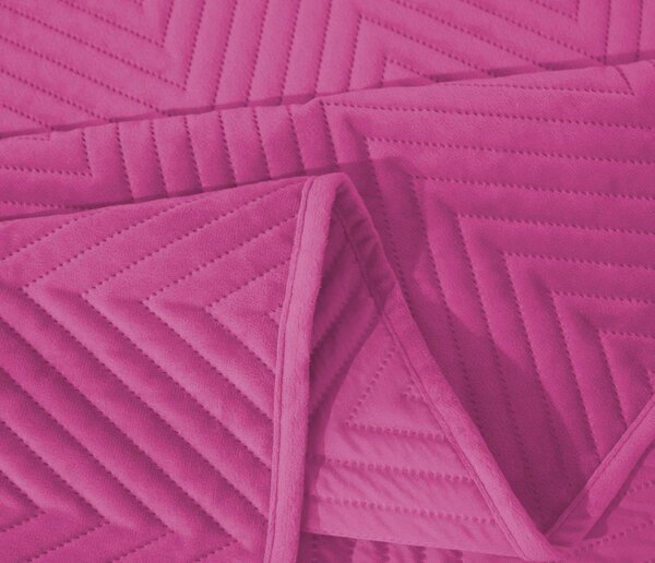Fialový zamatový prehoz na posteľ ARROW VELVET Rozmer: 170 x 210 cm
