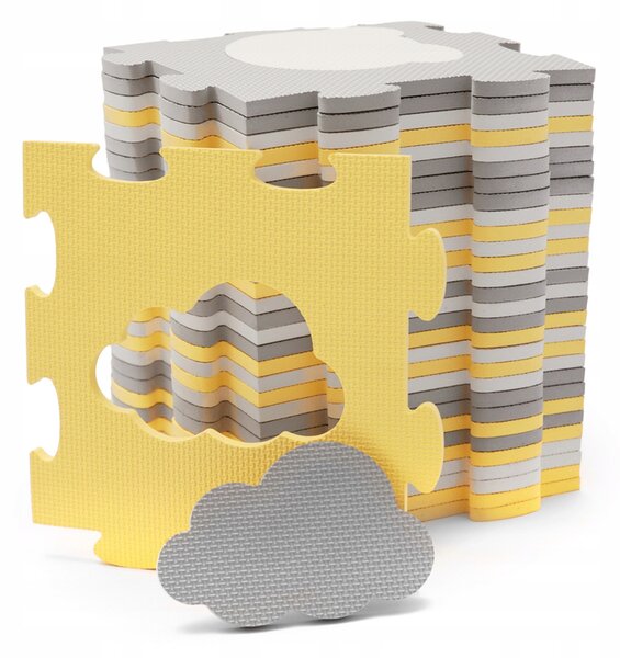 Penová podložka na hranie PUZZLE KINDERKRAFT LUNO yellow