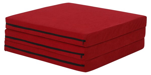 KONDELA Skladací matrac, penový, 65x180, červená, LEVI 65