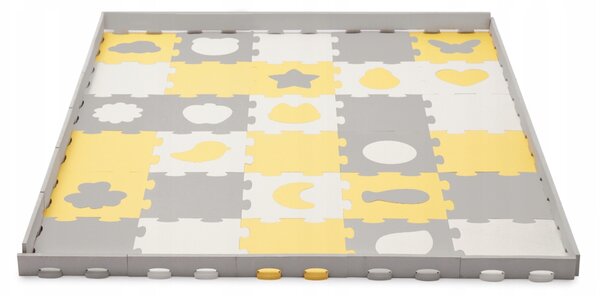 Penová podložka na hranie PUZZLE KINDERKRAFT LUNO yellow