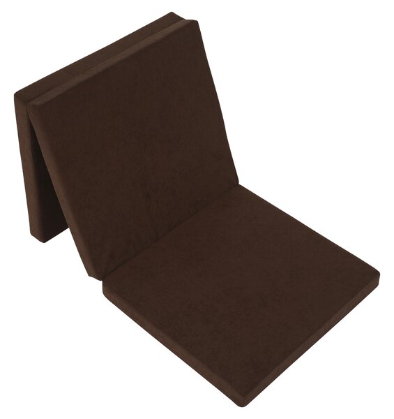 KONDELA Skladací matrac, penový, 65x180, hnedá, LEVI 65