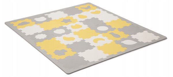 Penová podložka na hranie PUZZLE KINDERKRAFT LUNO yellow