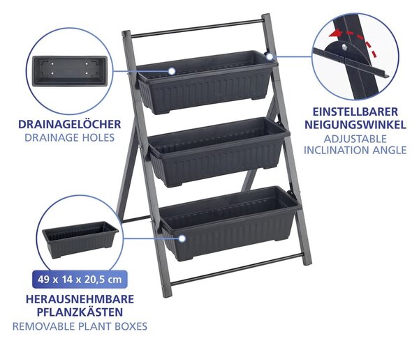 Kovový stojan na kvety (výška 85 cm) Vertical – Maximex