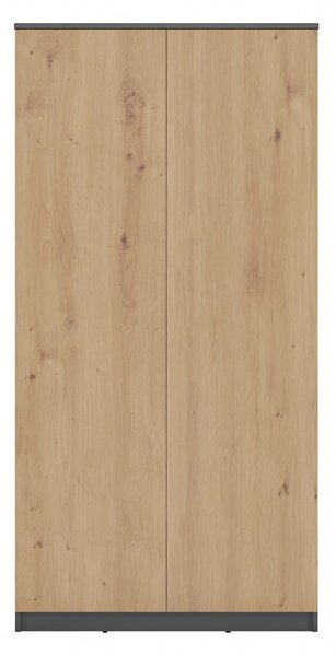 NovýNábytok.sk Šatníková skriňa Musecalo 3 (antracit + dub artisan). Akcia -15%. Vlastná spoľahlivá doprava až k Vám domov. 1132738