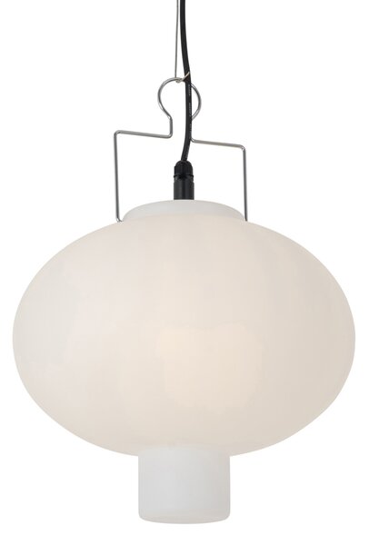 Závesné vonkajšie svietidlo biele 35 cm so zástrčkou IP44 - Pion