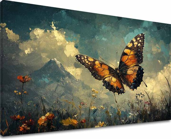 Obraz Motýľa - Let nad oblakmi - 40x60 cm
