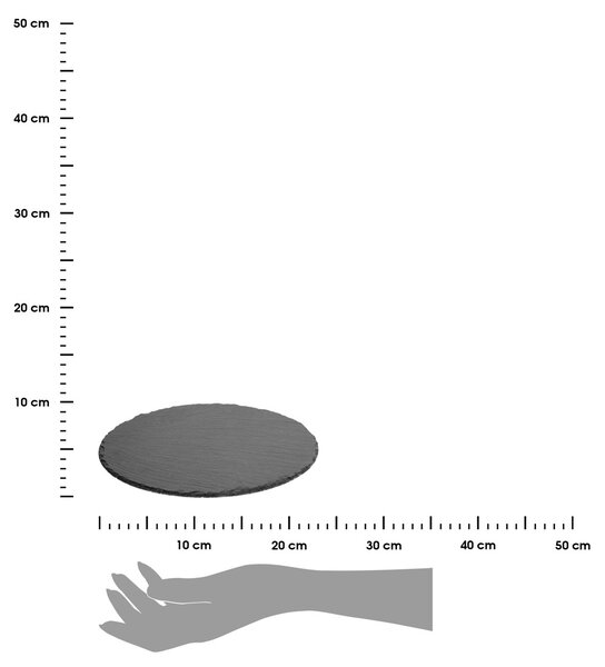 Servírovací podnos z bridlice Rock, (fi) 28 cm
