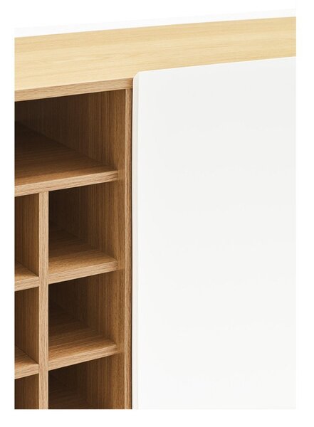 Biela vysoká komoda v dekore duba 95x120 cm Arista – Teulat