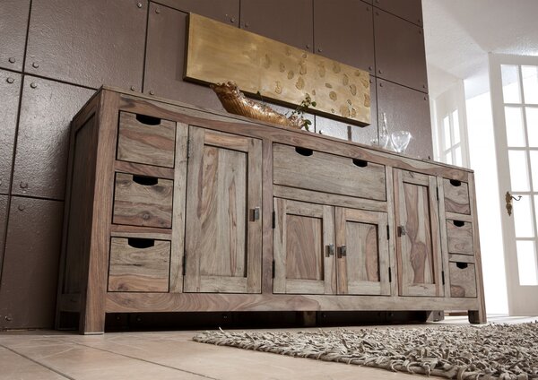 GREY WOOD Komoda 85x210 cm, palisander