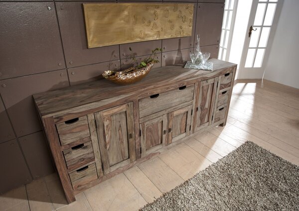 GREY WOOD Komoda 85x210 cm, palisander