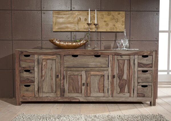 GREY WOOD Komoda 85x210 cm, palisander