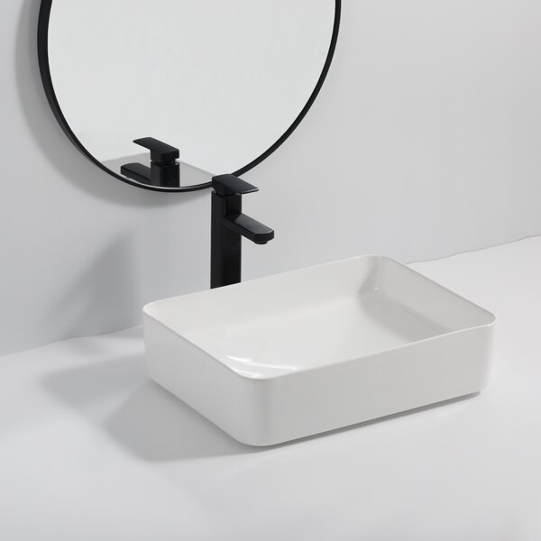 Erga Madalyn, umývadlo na dosku 500x370x135 mm, biela lesklá, ERG-V03-9674-WH