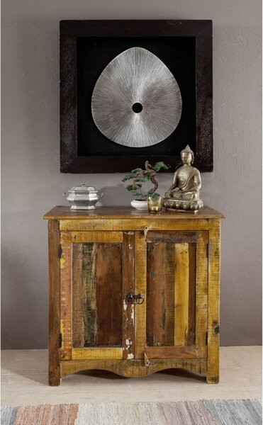 OLDTIME Komoda 85x90 cm, staré drevo