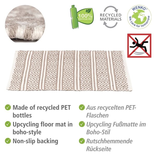 Béžová textilná kúpeľňová predložka 50x80 cm Shaki – Wenko
