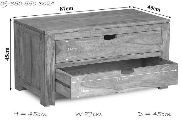 GREY WOOD Komoda 45x87 cm, palisander