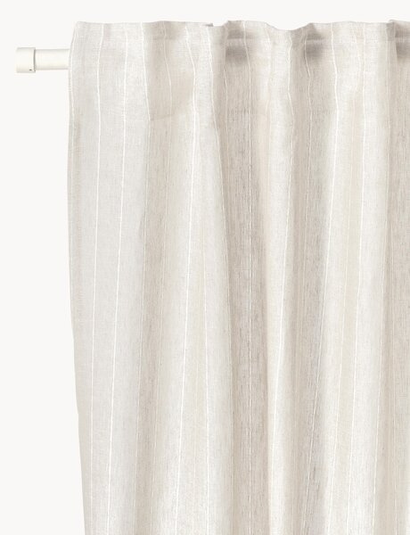Priehľadné závesy's multifunkčnou páskou Gardine Birch, 2 ks, Š 130 cm