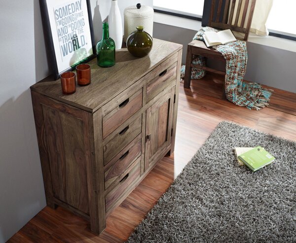 GREY WOOD Komoda 85x90 cm, palisander