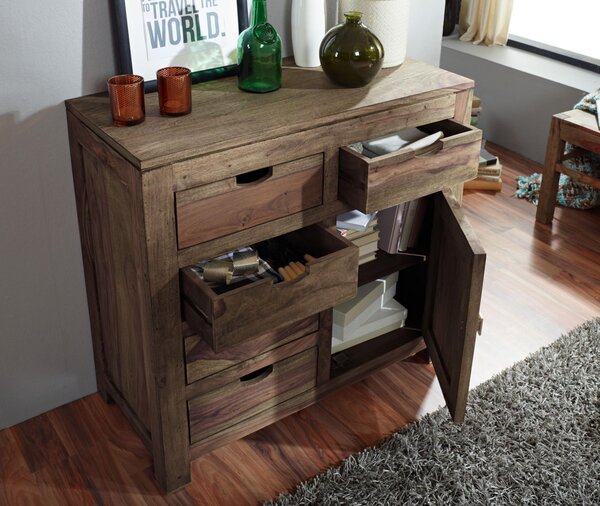 GREY WOOD Komoda 85x90 cm, palisander