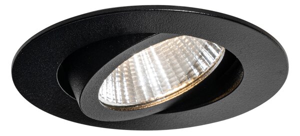 Zapustené bodové svietidlo čierne 6,8 cm vrátane LED 545 lm stmievateľné IP65 - Gaius