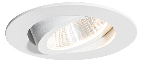Zapustené bodové svietidlo biele 6,8 cm vrátane LED 545 lm stmievateľné IP65 - Gaius